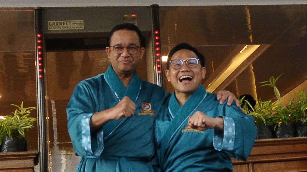 Bakal calon presiden dan bakal calon wakil presiden dari Koalisi Perubahan, Anies Baswedan dan Muhaimin Iskandar (AMIN) bersiap menjalani tes kesehatan di RSPAD Gatot Subroto, Sabtu (21/10/2023).