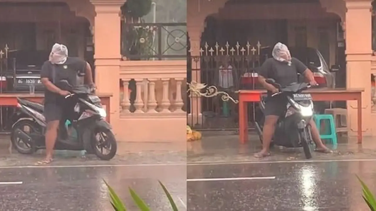 Pemotor pakai kantong kresek