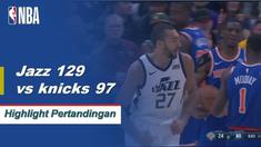 Rudy Gobert skor 25 dan meraih 16 papan saat Jazz menghancurkan Knicks, 129-97.