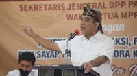 Sekretaris Jenderal Gerindra Ahmad Muzani saat meninjau pelaksanaan vaksinasi yang diadakan oleh DPC Partai Gerindra Indramayu. (Foto: Dokumentasi Gerindra).