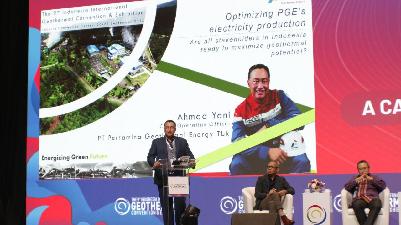 Direktur Pertamina Geothermal Energy (PGEO) Ahmad Yani di IIGCE 2023 (Foto: Pertamina Geothermal Energy)
