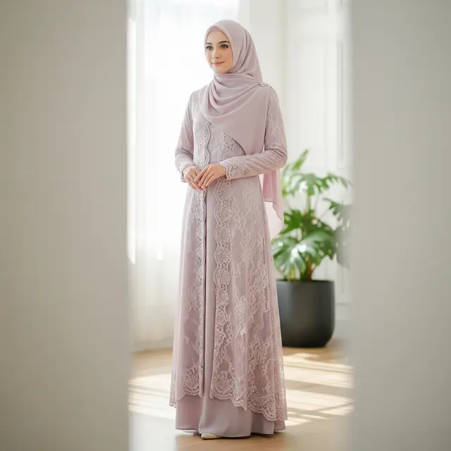 9 Model Gamis Kebaya Muslim untuk Wisuda Terbaru, Tampil Anggun di Hari Bahagia