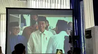 Presiden Jokowi menghadiri silaturahmi Ramadan bersama para ketum parpol koalisi pemerintah di Kantor DPP PAN, Jakarta Selatan. (Liputan6.com/Nanda Perdana Putra)
