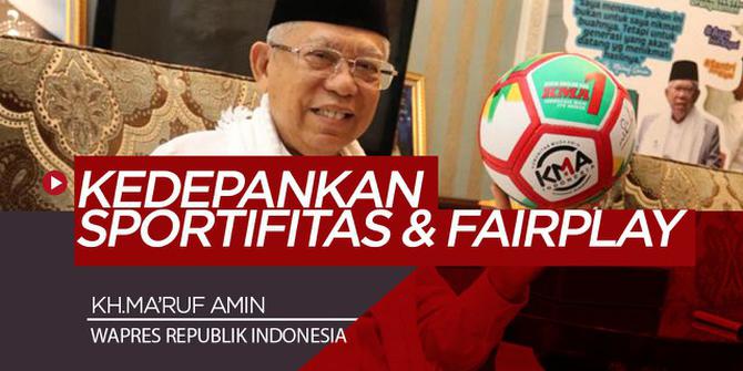 VIDEO: Wapres Ma'ruf Amin Doakan Shopee Liga 1 2020 Angkat Prestasi Sepakbola Indonesia dan Menghibur