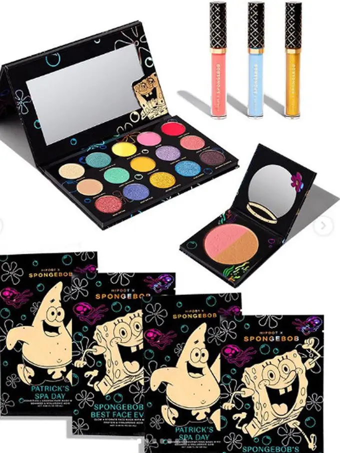 Menggemaskan! Koleksi Makeup Spongebob Squarepants Selebrasi 20 Tahun di Dunia Kartun