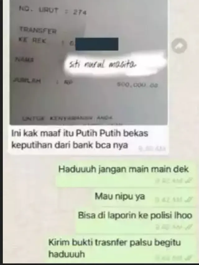 6 Potret Bukti Transfer Pakai Tulis Tangan Ini Bikin Tepuk Jidat, Gagal Menipu