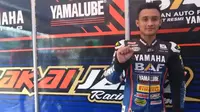 Yoga Adi Pratama berhasil finis pertama pada sesi kualifikasi seri pertama Yamaha Cup Race 2020 di Boyolali. (Istimewa)