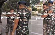Momen Anggota TNI Pulang ke Rumah untuk Bertemu Ayahnya yang Seorang Penjual Buah Kaki Lima Ini Viral, Bikin Haru