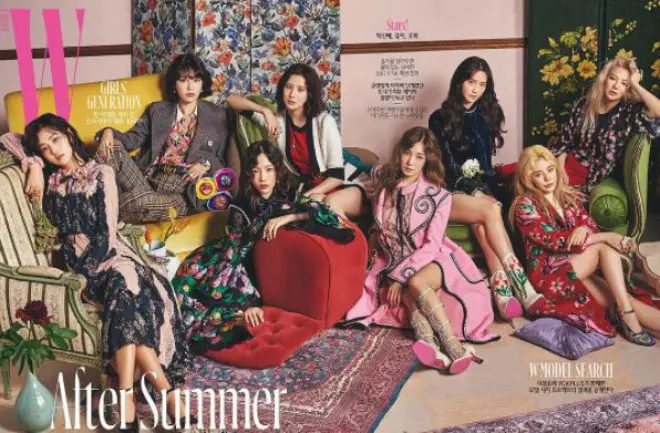 Member SNSD saat berpose untuk Majalah W Korea (Foto: Instagram @taeyon_ss)