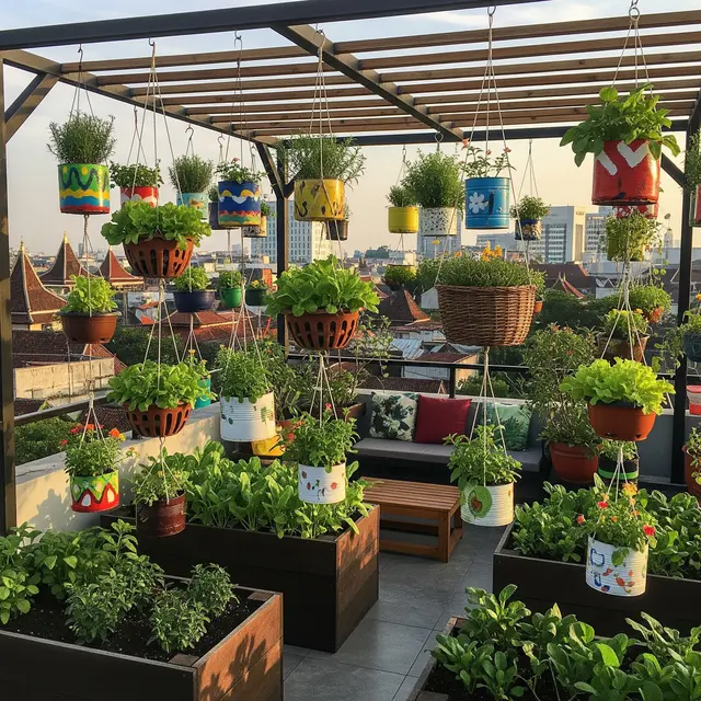 Ide Atap Dak untuk Urban Farming Sayur di Rumah Kecil