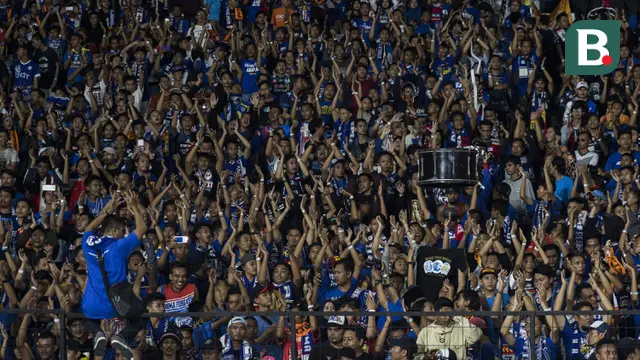 Dukungan Aremania saat Away