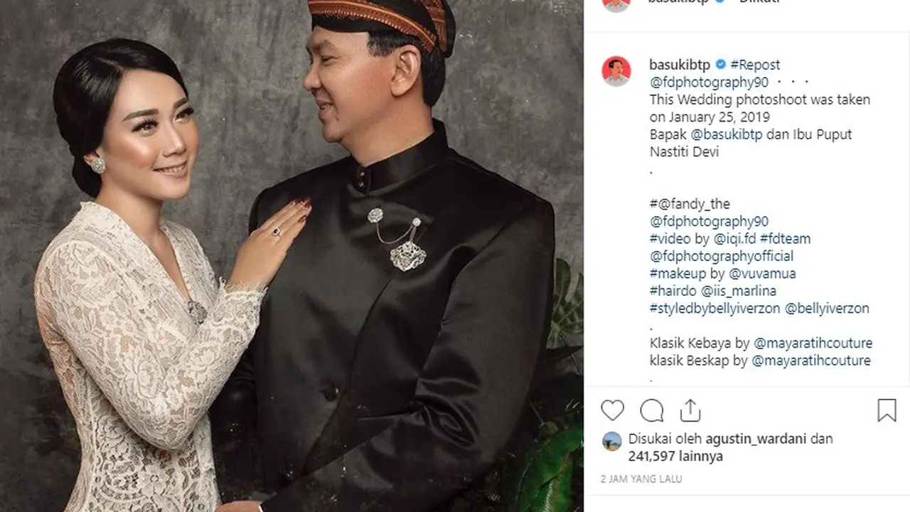 foto pernikahan Ahok