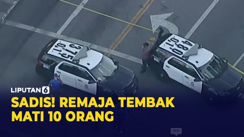 VIDEO: Gaya Militer, Remaja Tembak Mati 10 Orang di Swalayan New York