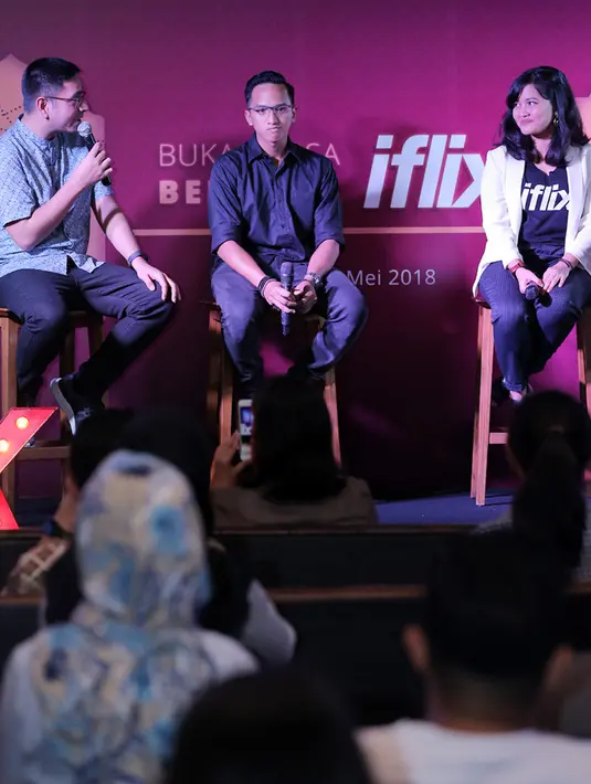 "Kebanyakan kalau mau nonton film Indonesia ya beli dvd-nya atau vcd-nya dan itu pun bajakan kaya sayang aja kan, dengan adanya iflix ngeluarin tayangan ini nih, sebuah langkah bagus," tutur Ge. (Deki Prayoga/Bintang.com)