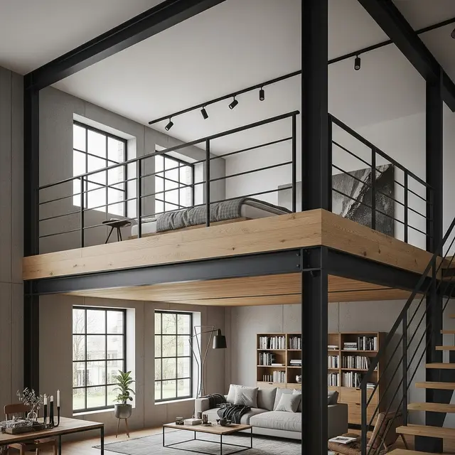 Desain Rumah Mezzanine Minimalis dengan Konsep Industrial Kekinian
