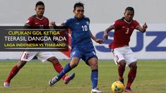 Teerasil Dangda mencetak hattrick pada saat Thailand menang atas Indonesia dengan skor 4-2, Sabtu (19/11/2016)
