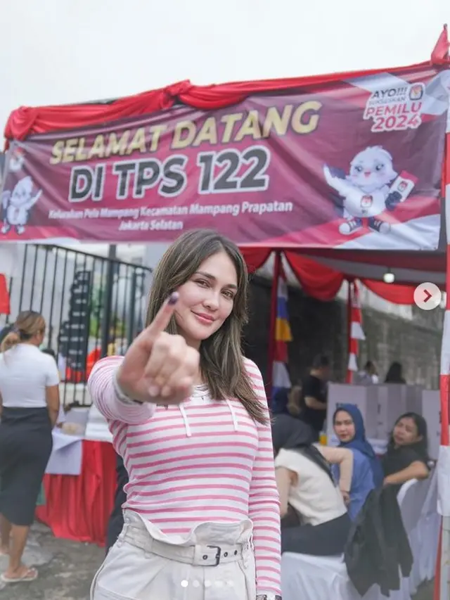 Luna Maya Nyoblos Pemilu 2024