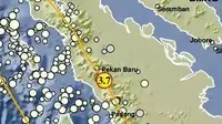 Gempa Magnitudo 3,7 dirasakan masyarakat di Pasaman Sumbar, Selasa pagi (25/6/2024), pukul 08.09.09 WIB. (Liputan6.com/ Dok BMKG)
