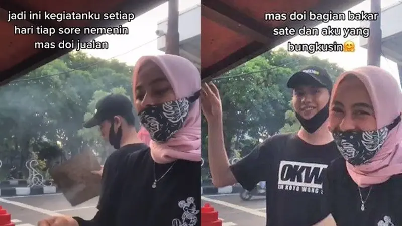 Kisah Perempuan Temani Kekasih dari Nol dengan Jualan Sate Ini Viral