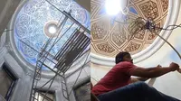 Cari Berkah, Pria Asal Gresik Tekuni Profesi Pelukis Kaligrafi Masjid