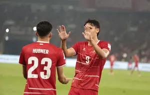 Justin Hubner Persembahkan Gol saat Indonesia vs Bangladesh untuk Kamari