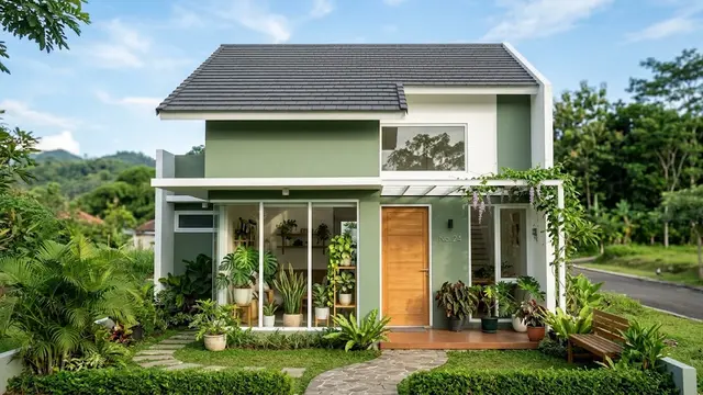 Kombinasi Warna Cat Rumah yang Bikin Tampilan Sederhana Naik Kelas/AI Generated