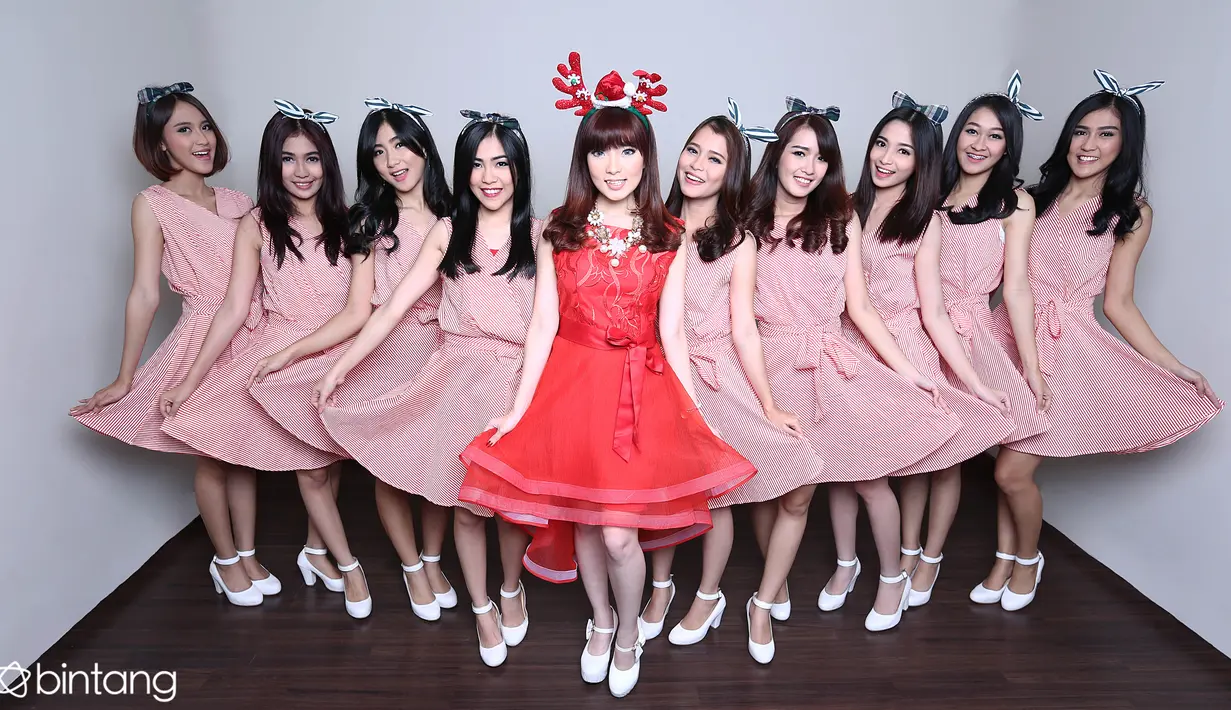 Diakui Christy, Cherrybelle mantap dengan 9 anggota plus 1 senior.(Foto by Febio Hernanto/Bintang.com, Digital Imaging by Denti Ebtaviani/Bintang.com)