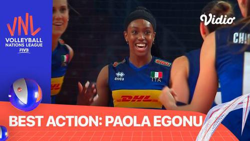 VIDEO: Deretan Aksi Berkelas Pevoli Wanita Italia, Paola Egonu di Volleyball Nations League 2022