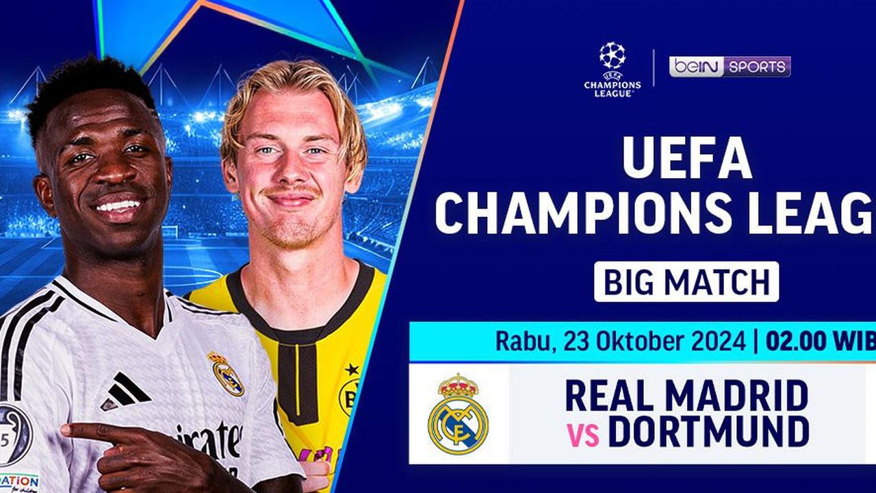 Link Live Streaming Liga Champions: Real Madrid vs Dortmund di Vidio, Kick Off 02.00 WIB Dini Hari Nanti