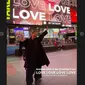 Thariq Halilintar Ucapkan Ulang Tahun Buat Alliyah Massaid Lewat Billboard di Times Square. foto: TikTok @diari_aalthor