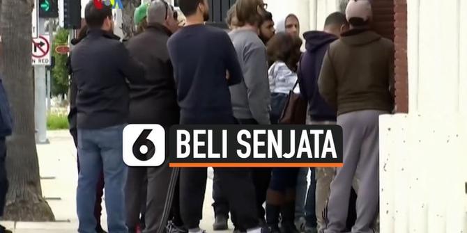 VIDEO: Warga AS Antri Beli Senjata Jelang Karantina Wilayah