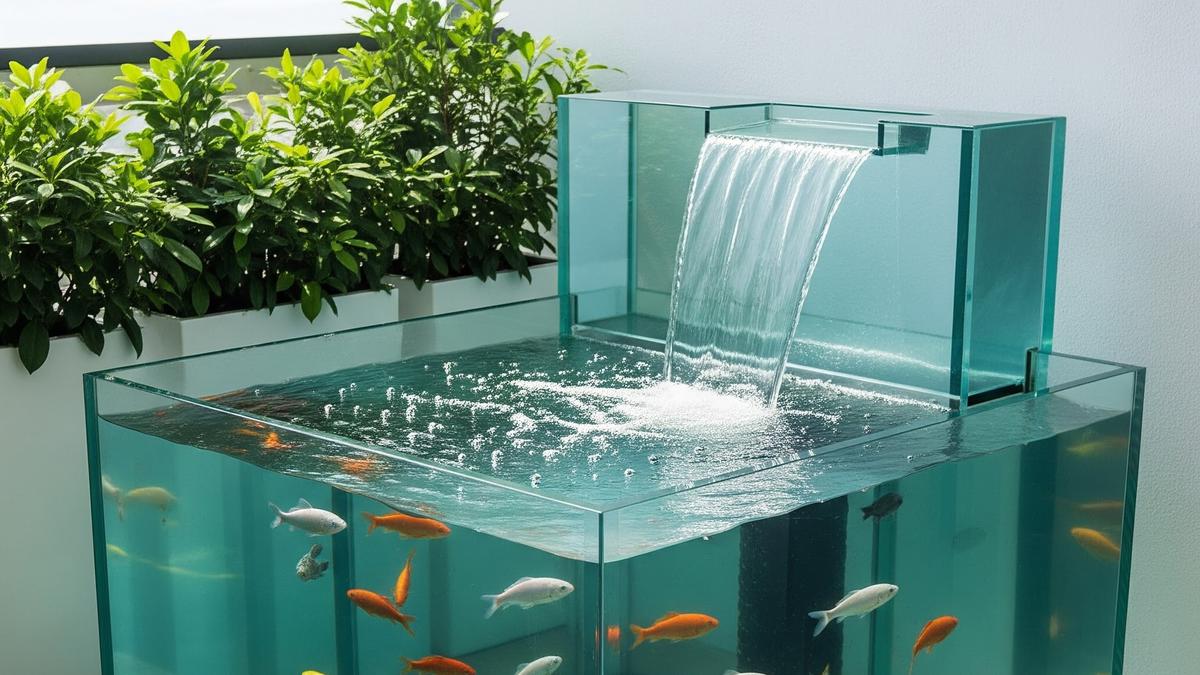 7 Tren Kolam Ikan Mini Kaca di Teras Rumah yang Simple tapi Elegan