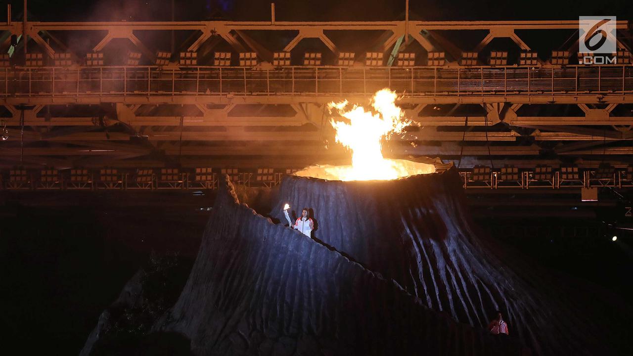 Detik-Detik Para Atlet Legendaris Nyalakan Obor Asian Games 2018