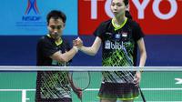 Ganda campuran IndonesuaHafiz Faizal/Gloria Emanuelle Widjaja pada babak pertama Thailand Masters 2020, Rabu (22/1/2020). (PBSI)