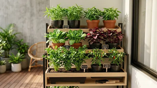 Kombinasi Sayur Cepat Panen untuk Satu Rak