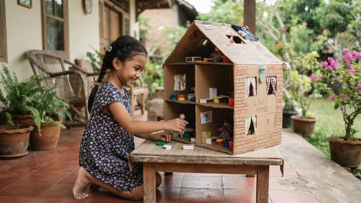 Cara Membuat Rumah Boneka dari Kardus Bekas, Ide DIY Murah yang Disukai Anak