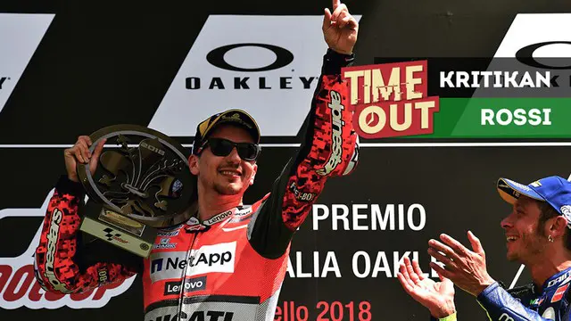Berita video Time Out kali ini tentang Valentino Rossi yang mengkritik keputusan Jorge Lorenzo di MotoGP.