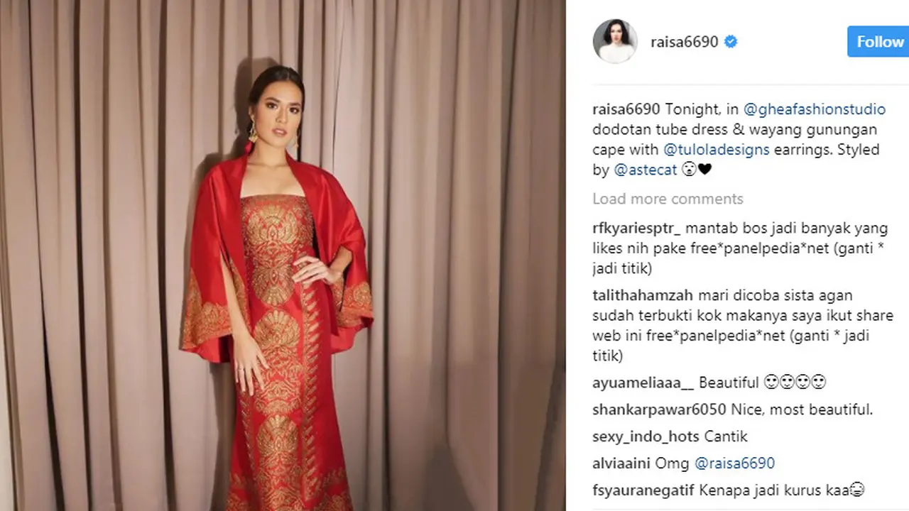 Datang Sendiri, Raisa Kenakan Dodotan di Resepsi Kahiyang-Bobby
