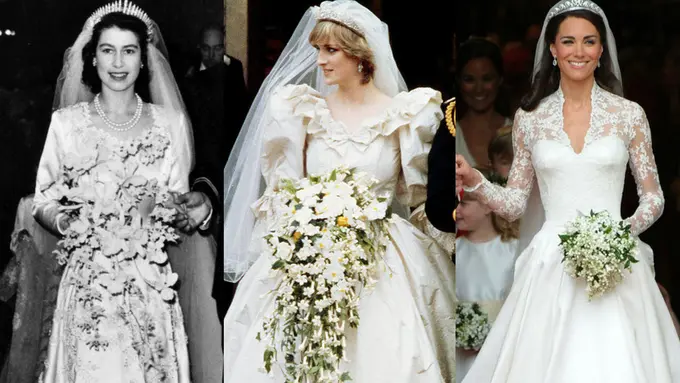 [Bintang] Penasaran dengan Gaun Pernikahan Meghan Markle, Intip Dulu Wedding Dress Pengantin Kerajaan Inggris dari Masa ke Masa