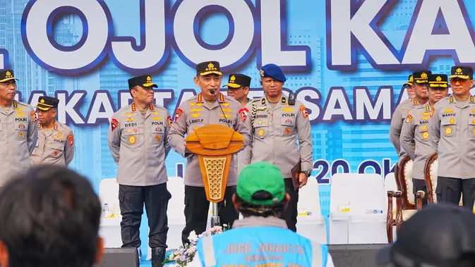 Hadiri Apel Ojol Kamtibmas, Kapolri Ajak Bersinergi Jaga Keamanan Masyarakat