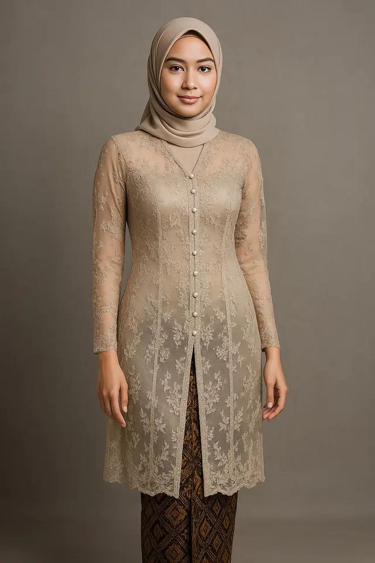 7 Model Kebaya Panjang Kancing Depan yang Trendi dan Anggun, Cocok untuk Kondangan sampai Wisuda