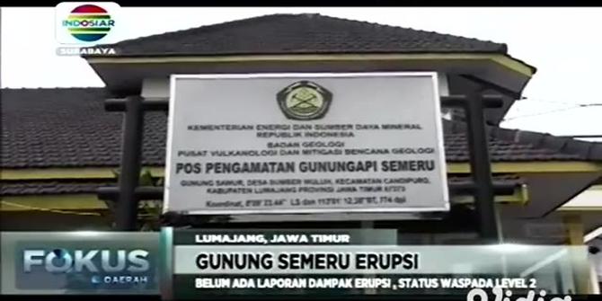 VIDEO: Status Gunung Semeru Tetap Waspada Level 2