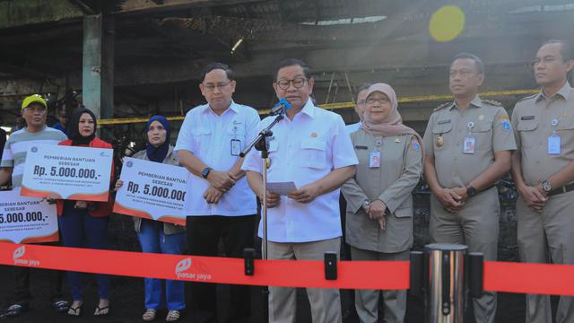 Pasar Induk Kramat Jati Kebakaran, Pramono Pastikan Renovasi Kios Pedagang Selesai 5 Hari
