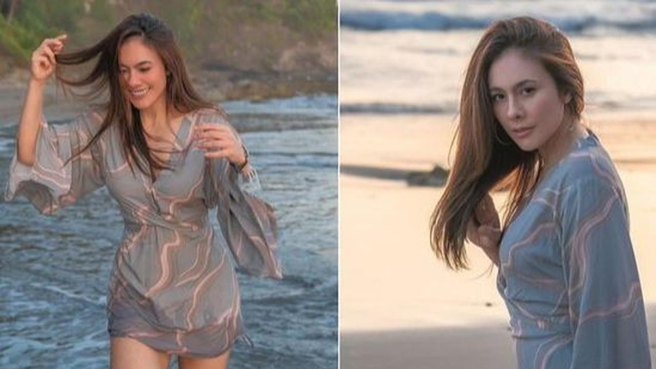 Wulan Guritno Melakukan Sesi Pemotretan di Pantai, Hot Mama Pamer Body Goals Bak Masih Gadis
