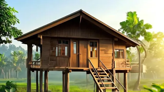 Desain Rumah Sederhana Panggung Anti Banjir