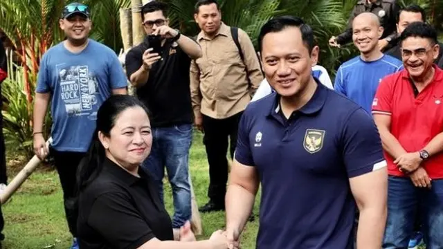 Pertemuan AHY dengan Puan Maharani di kawasan GBK Bung Karno. (Istimewa)