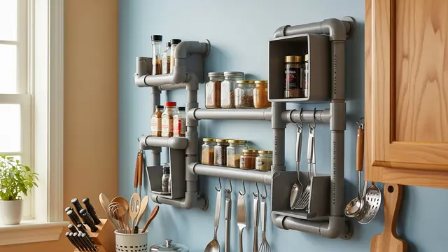 Inspirasi Rak Dapur Hemat Tempat Pakai Paralon Bekas/Gemini AI