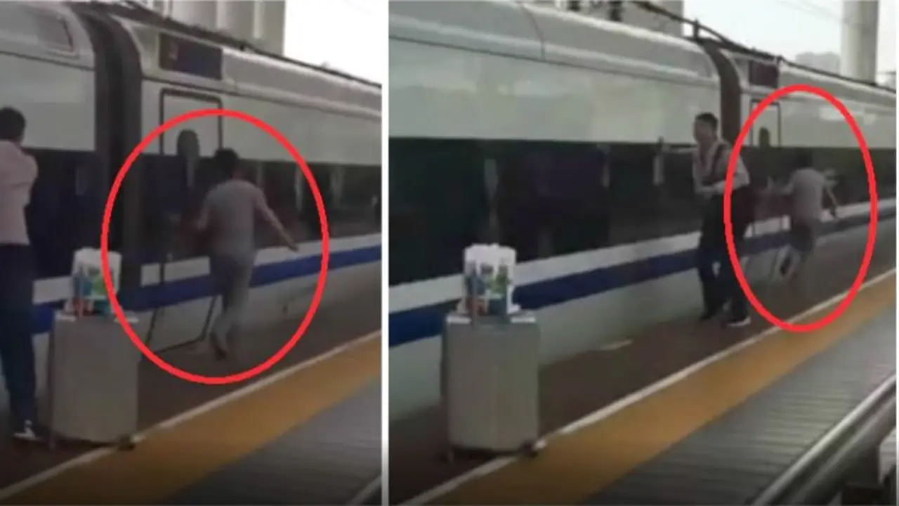 Ngeri, Jari Pria Ini Terjepit di Kereta yang Melaju