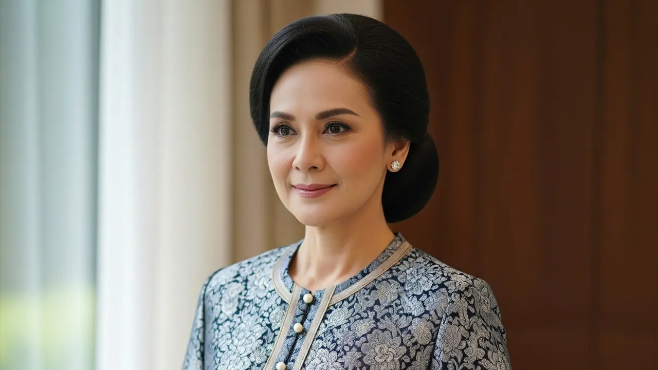 Panduan Belanja Gamis Brokat untuk Wanita 50 Tahun (Image by Gemini AI)
