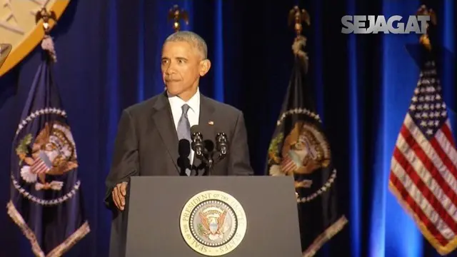 Obama menceritakan banyak hal setelah 8 tahun memimpin Amerika pada pidato terakhirnya di Chicago